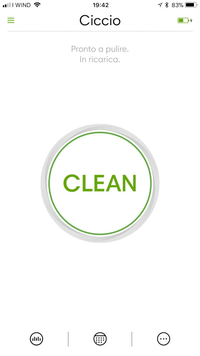 Tasto Clean app iRobot Home